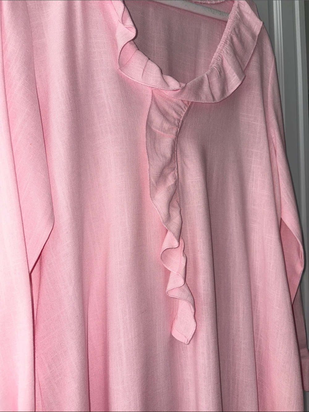 Light Pink Ruffle Neck Tunic - Picture 2 of 9
